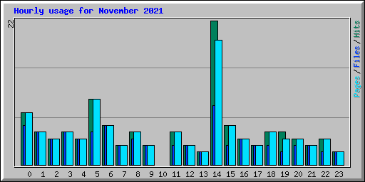 Hourly usage for November 2021